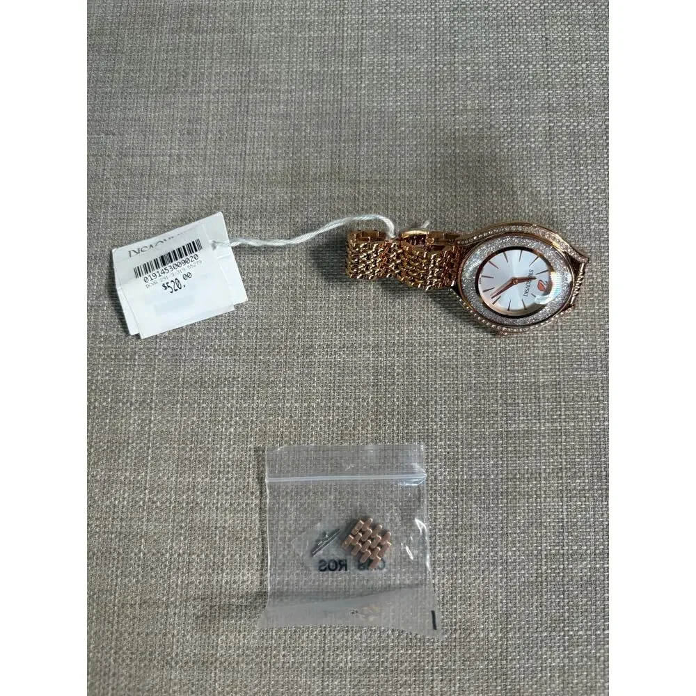 Swarovski Crystalline Oval Rose Gold Crystal Watch New With Tags